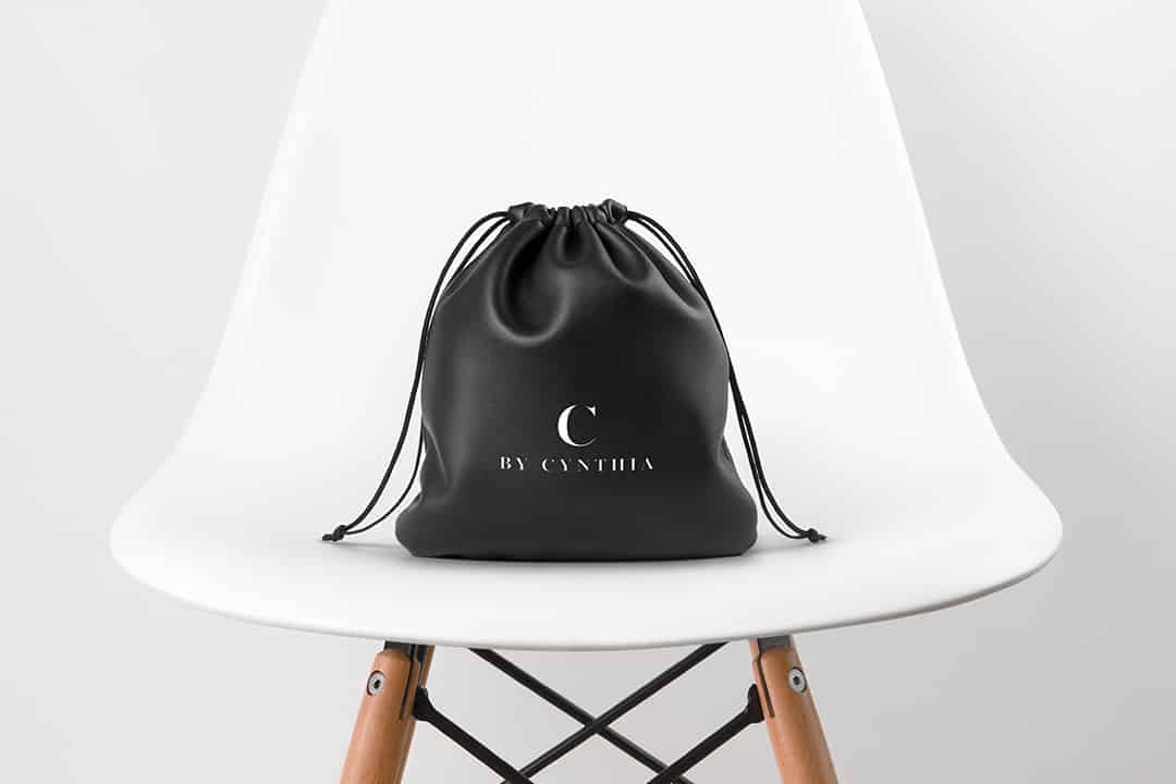 c by cynthia logo design on bag