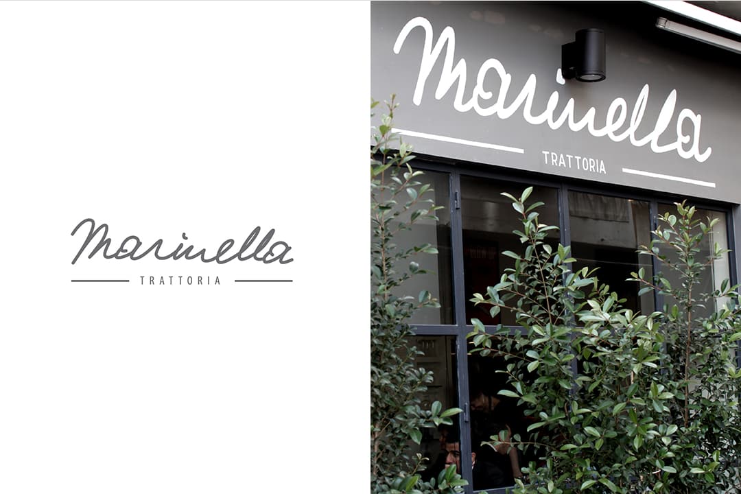 Marinella Shop sign design