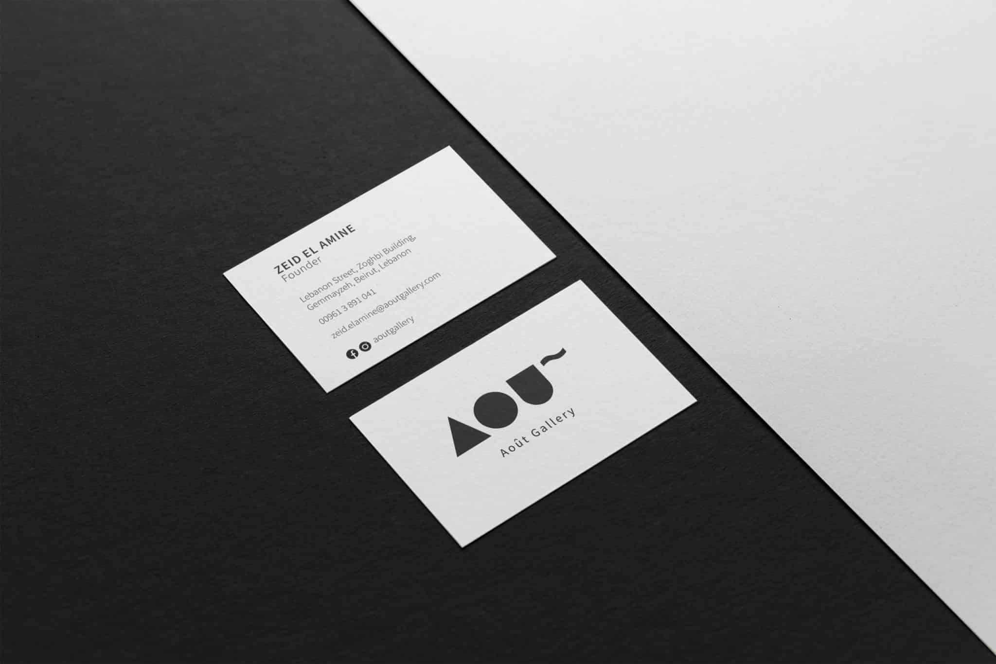 AOut gallery business card