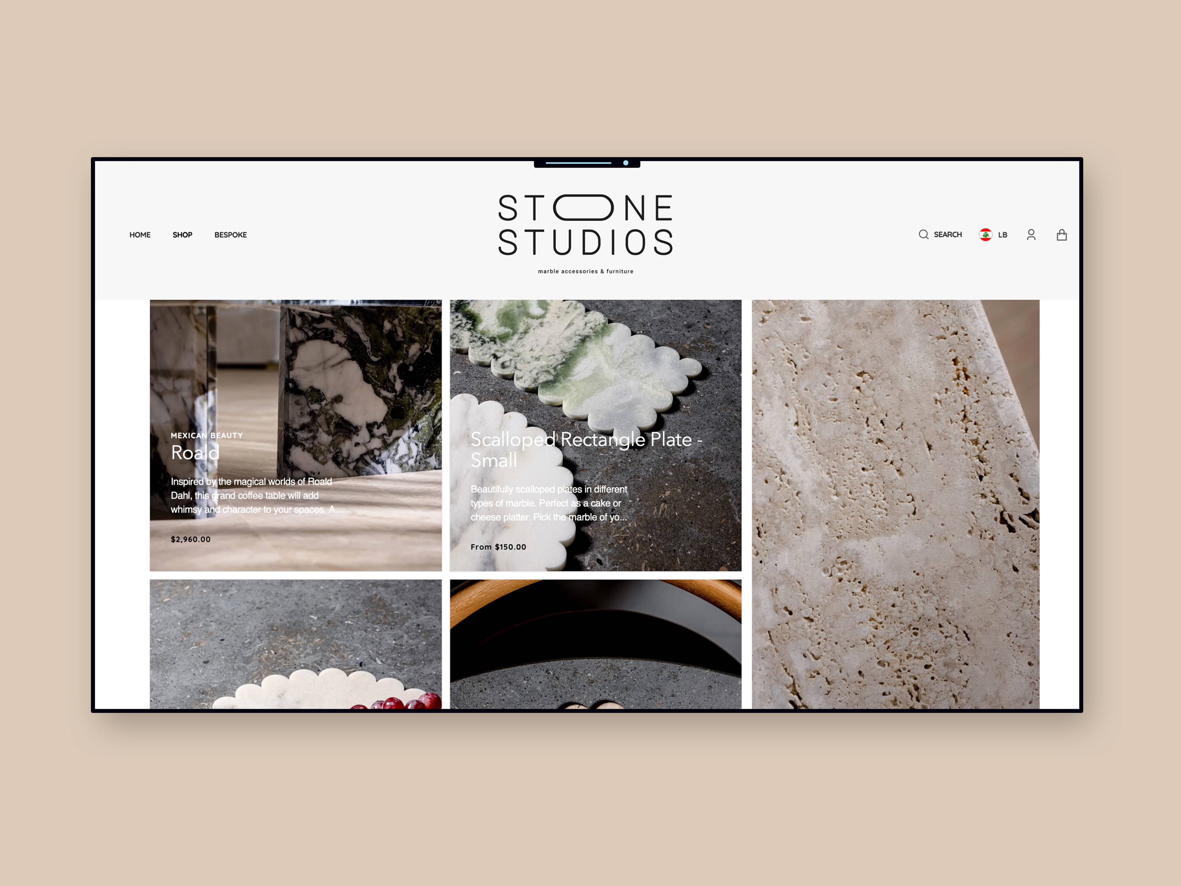 Website design and development for stone studios by misfits digital 3