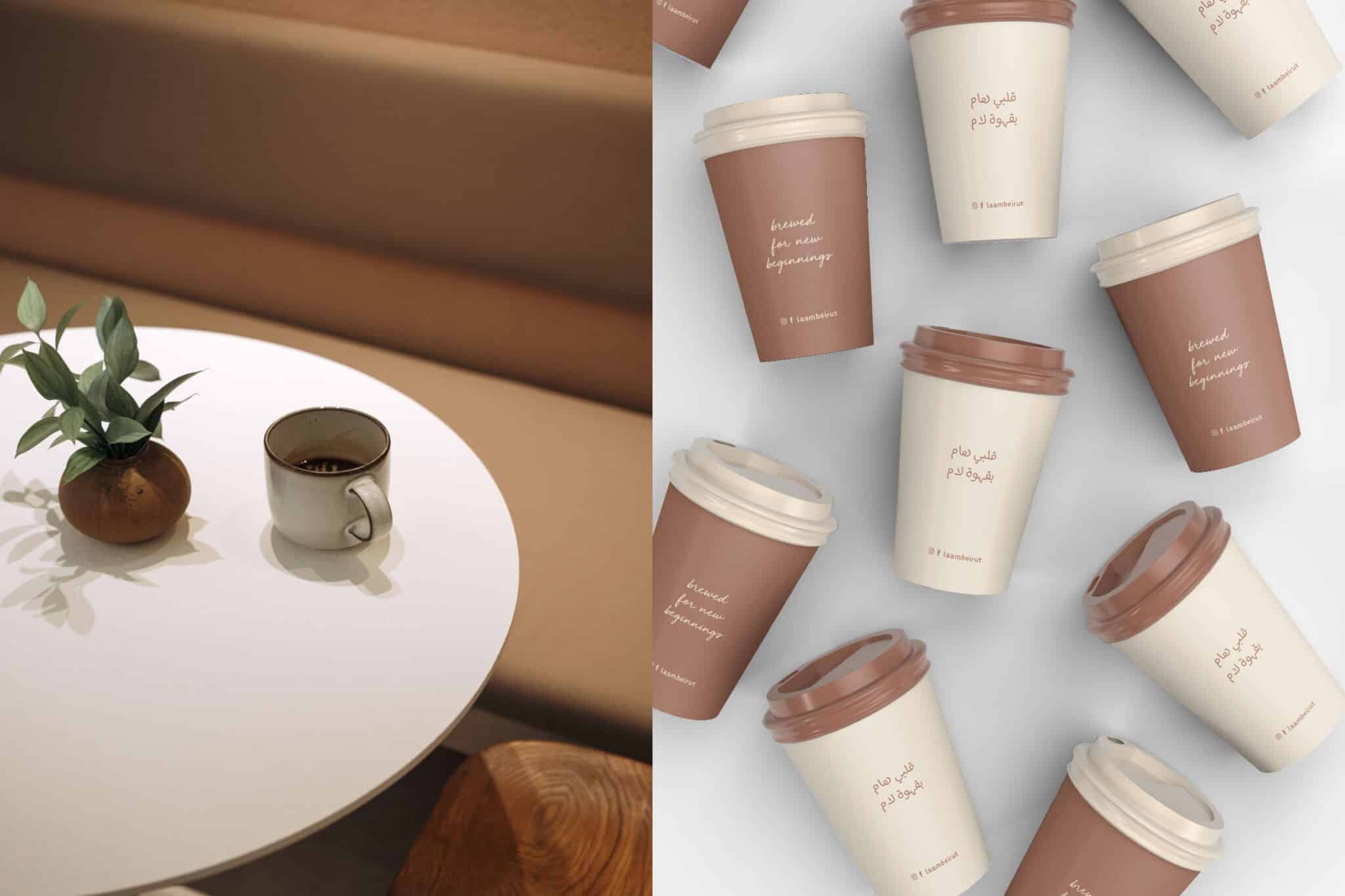 Laam branding project done by misfits digital branding and digital marketing agency . cups design