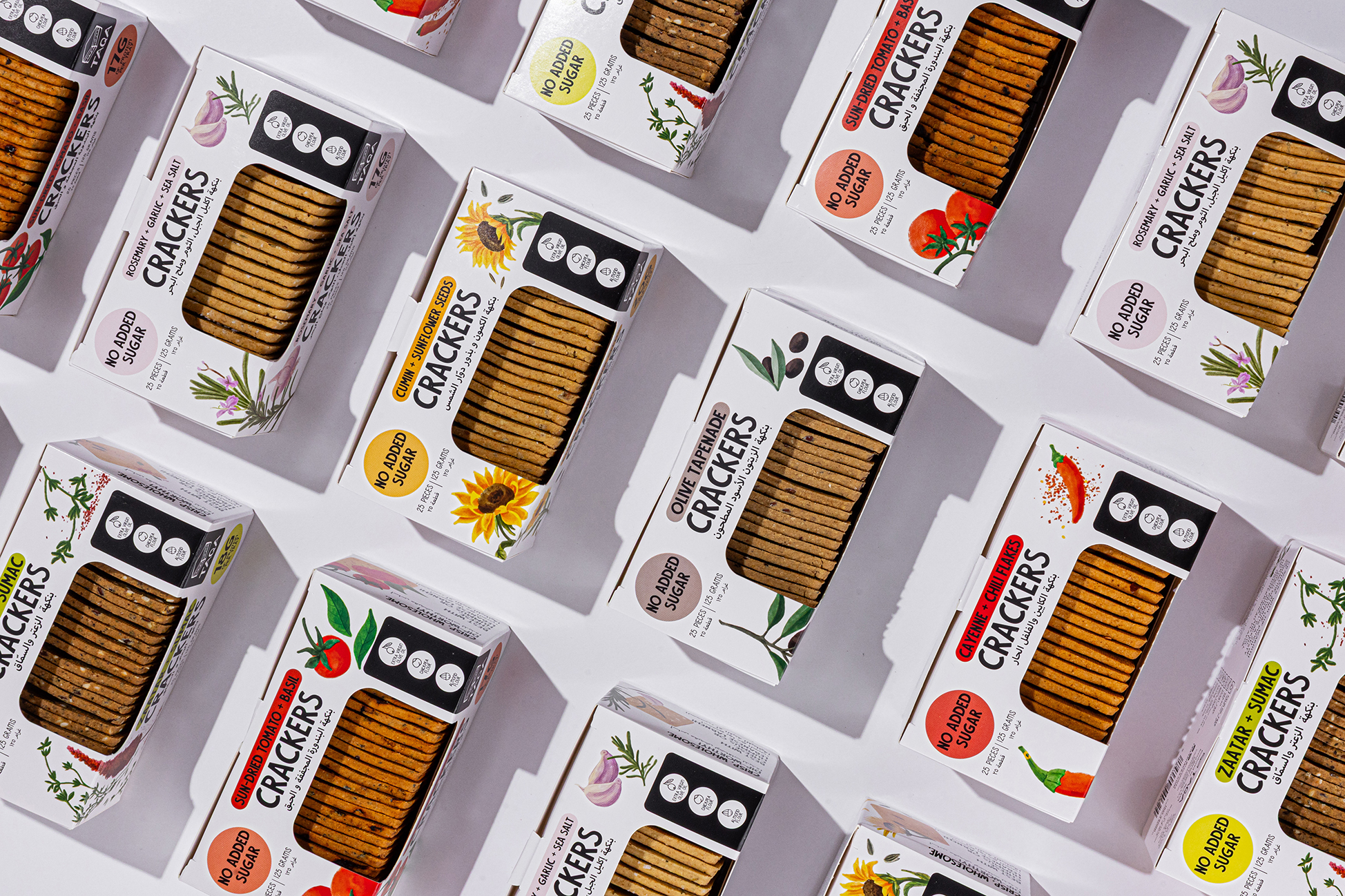 branding project for taqa crackers by misfits digital agency